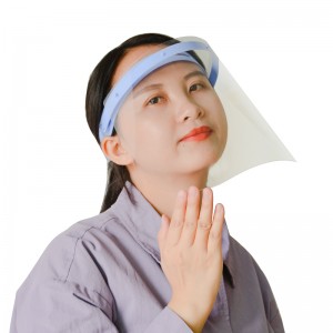 EN 166 Protector facial desmontable anti salpicaduras Pantalla facial de seguridad Pantalla facial de plástico con marco ajustable