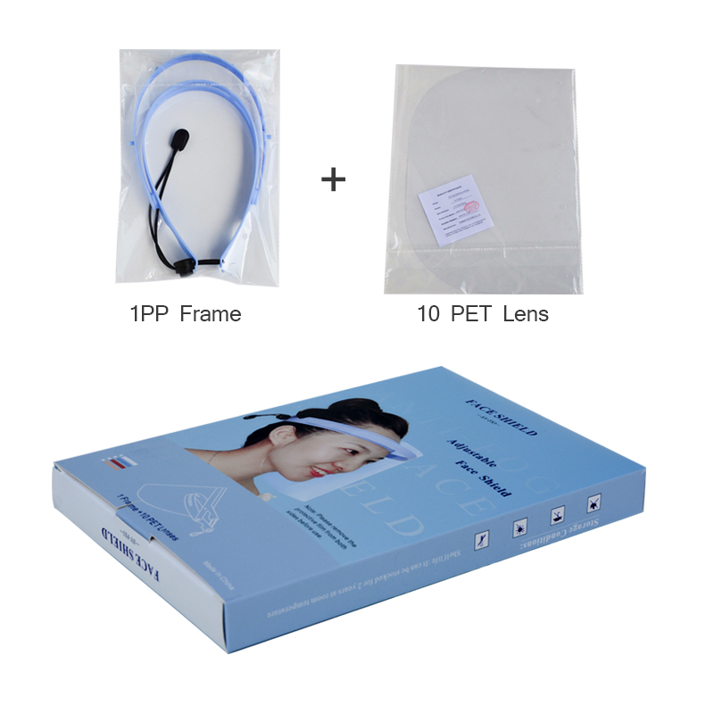 EN 166 Protector facial desmontable anti salpicaduras Pantalla facial de seguridad Pantalla facial de plástico con marco ajustable