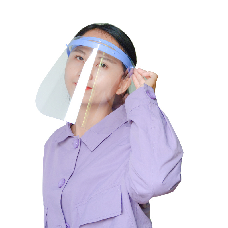 Visera dental reutilizable anti salpicaduras de 0,25 mm Protector facial ajustable transparente para la venta